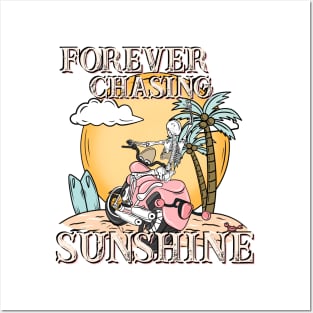 Forever Chasing Sunshine Skeleton Posters and Art